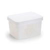 Imagen de Caja organizadora de plástico con tapa calada 17L, BLANCO