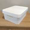 Imagen de Caja organizadora de plástico con tapa calada 11L,  BLANCO
