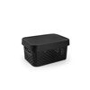 Imagen de Caja organizadora de plástico con tapa calada,, NEGRO