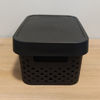 Imagen de Caja organizadora de plástico con tapa calada,, NEGRO