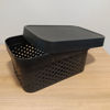 Imagen de Caja organizadora de plástico con tapa calada,, NEGRO