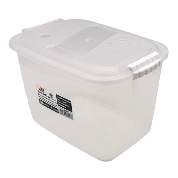 Imagen de Caja organizadora de plástico con tapa 3.7L, transparente