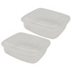 Imagen de Vianda recipiente de plástico 1,5L, x2, transparente