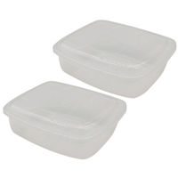 Imagen de Vianda recipiente de plástico 1,5L, x2, transparente