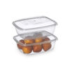 Imagen de Vianda recipiente de plástico 1,5L, x2, transparente