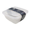 Imagen de Vianda recipiente de plástico rectangular 1.5L, x2, transparente