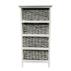 Imagen de Mueble organizador de madera con 4 cajones canastos, en caja