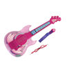 Imagen de Micrófono con pie, guitarra con luz y sonido, MP3 3AA, ROSADO en caja