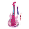 Imagen de Micrófono con pie, guitarra con luz y sonido, MP3 3AA, ROSADO en caja