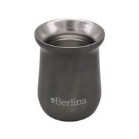 Imagen de Mate alto 260ml Berlina GRIS, doble pared de acero inoxidable, en caja