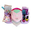 Imagen de Set de belleza para decorar uñas con lámpara, uñas, stickers, brillos esmalte y accesorios 3AA en caja