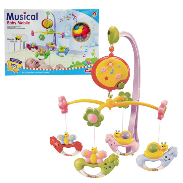Imagen de Dormidera musical x4 móviles, con luz y sonido, 2AA en caja