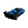Imagen de Auto a control remoto, volante con luz y sonido, recarga USB 2AA, en caja 2 colores