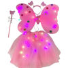 Imagen de Disfraz pollera, con tiara, alitas y accesorios, con luz, varios colores, en bolsa
