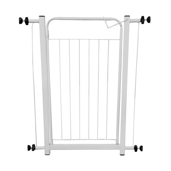 Imagen de Valla de seguridad para puertas y escaleras, de acero pintado, para amurar BLANCO Maxeb