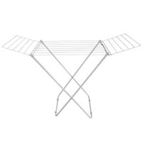 Imagen de Tendedero de ropa de pie con alas, plegable, de acero pintado, BLANCO Maxeb