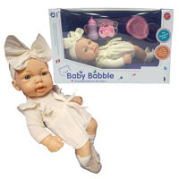 Imagen de Bebote, cuerpo de plástico y cara de goma, con mamadera y accesorios, en caja