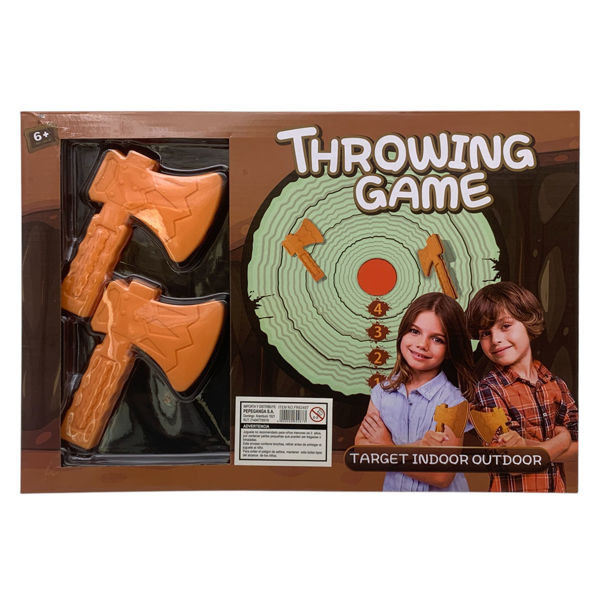 Imagen de Tiro al blanco, tronco flexible con hachas, en caja