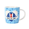 Imagen de Taza de loza con cuchara, 250ml PAPÁ en caja, varios diseños