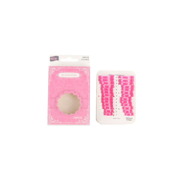 Imagen de Protector de uñas, para esmaltado, de plástico, 26 unidades, 10 tamaños en caja