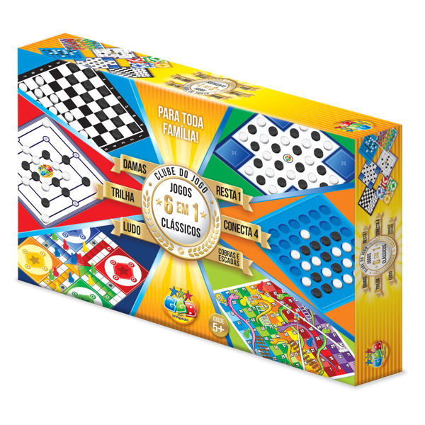 Imagen de Juego de mesa, 6en1, clásicos en caja