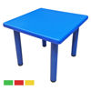 Imagen de Mesa de plástico, estructura de metal, patas con base antideslizante de altura regulable, se ajustan a la tapa con tornillos, varios colores