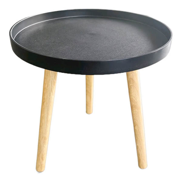 Imagen de Mesa redonda de madera y plástico, en caja