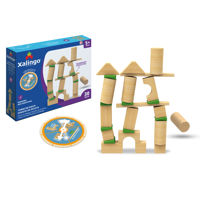Imagen de Juego de mesa, torre de equilibrio con ruleta, de madera XALINGO en caja
