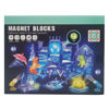 Imagen de Bloques magnéticos y bloques de plástico, 62 piezas, con luz, en caja