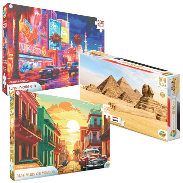 Juego de 3 puzzles de 500 piezas 