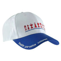 Imagen de Gorro con visera, diseño bordado copas blanco azul, Armoric