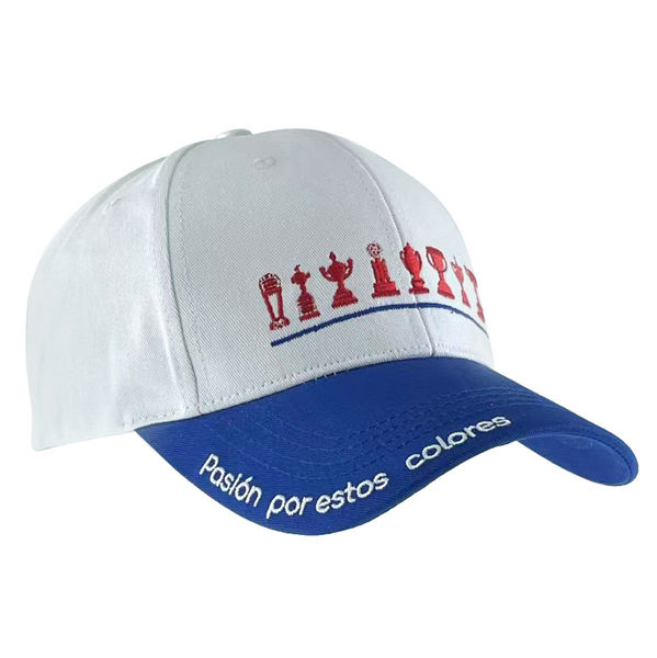 Imagen de Gorro con visera, diseño bordado copas blanco azul, Armoric