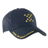 Imagen de Gorro con visera, diseño bordado estrellas negro, Armoric