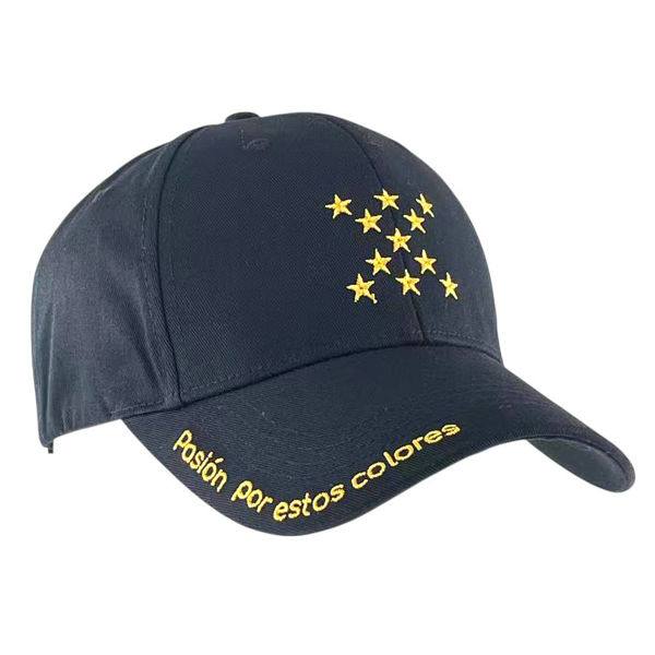 Imagen de Gorro con visera, diseño bordado estrellas negro, Armoric