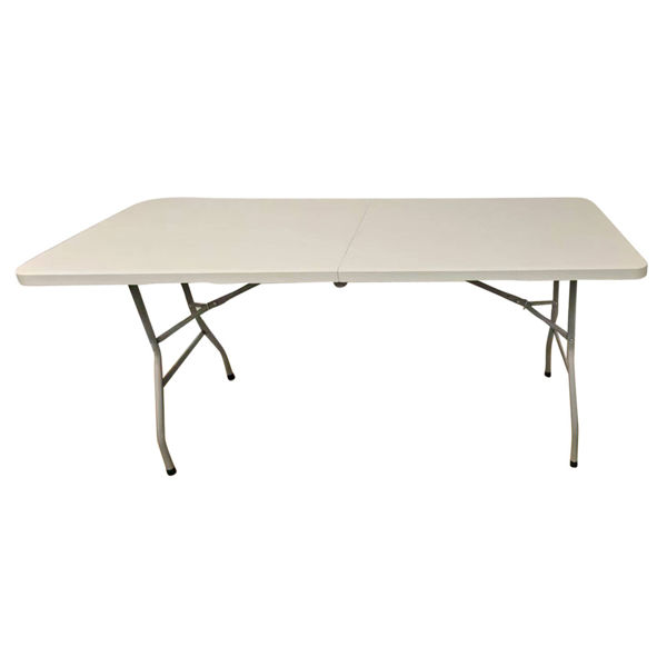 Imagen de Mesa Berlina Home, patas plegables, de PVC y hierro