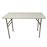 Imagen de Mesa Berlina Home, patas plegables, de PVC y hierro