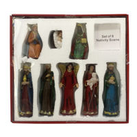 Imagen de Pesebre figuras de resina 8 piezas grandes, en caja