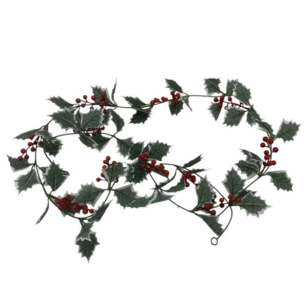 Imagen de Guirnalda navideña, muérdago y bayas