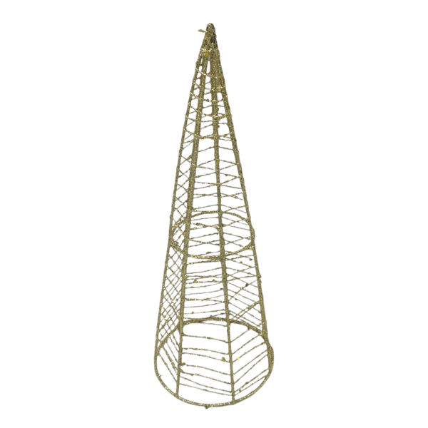 Imagen de Adorno árbol navideño para mesa, de metal calado 25cm