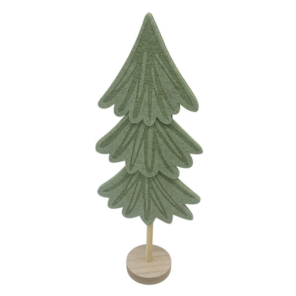 Imagen de Adorno árbol navideño para mesa, de fieltro