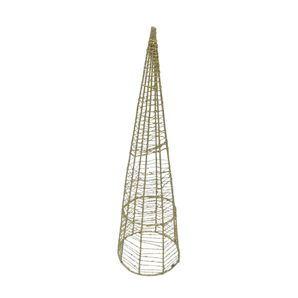 Imagen de Adorno árbol navideño para mesa, de metal calado 40cm