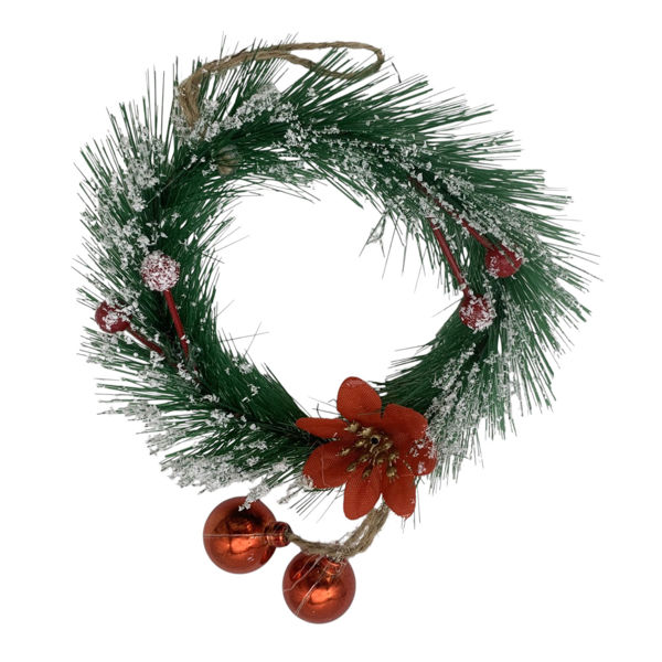 Imagen de Adorno para puerta corona navideña, 12cm