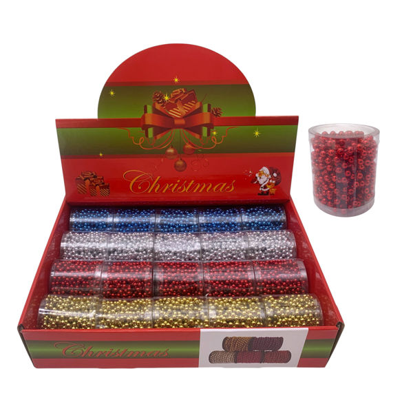 Imagen de Guirnalda cadena de bolitas, varios colores, CAJAx20