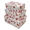 Imagen de Cajas forradas, set x3, diseño navidad