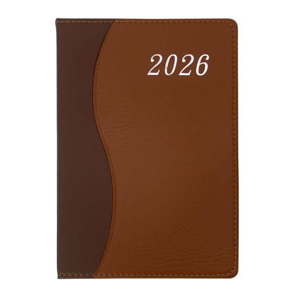 Imagen de Agenda diaria 2026, tapa forrada PU combinada, varios colores