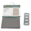 Imagen de Cortina de baño con 12 aros de plástico, de PEVA, Gris, Berlina home, en bolsa