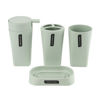 Imagen de Dispensador de jabón de plástico, con accesorios, 4 piezas, VERDE CLARO, Berlina Home, en caja