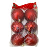Imagen de Bolas navideñas x6 8cm, 2 texturas, en bolsa varios colores