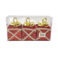 Imagen de Adorno navideño regalitos x3, en caja de mica