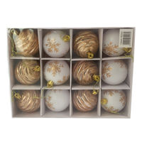 Imagen de Bolas navideñas x12 6cm, con diseño, en caja